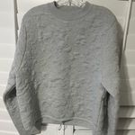 Lululemon  Textured Crewneck Sweatshirt Gray Size 8 Quilted Cloud Pullover Photo 3