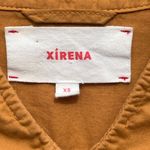 XIRENA Beau Cotton Long Sleeve Button Up Shirt in Khaki Size XS Orange Photo 4