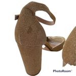 Betsey Johnson Jess Gold Sparkle Sandal Heels size 8.5 Photo 10