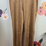 StudioM Brown Faux Suede Flared Pants Photo 0