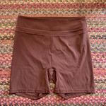 TOM TIGER BROWN RUCHED BOOTY SPANDEX WORKOUT BIKE SHORTS Size L Photo 1