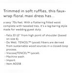 Madewell  | Ruffled Wrap Maxi Dress in Americana Floral Photo 3