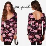 Free People Womens  Floral Bodycon Long Sleeve Mini Dress size Small Photo 1