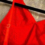 Aerie  Cable Lace Longline Bralette Holiday Red Medium Photo 4