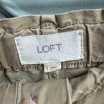 Loft  Wide Leg Khaki Pants Size Small Elastic Paperbag Waist Pockets Chinos Photo 3