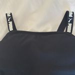 Puma ribbed Black One Piece Swimsuit logo straps, Size Medium, NWT Photo 2