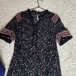 FREE PEOPLE Floral Black Dress Size M Photo 1