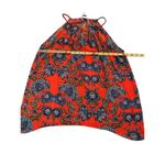 Collective Concepts Women's Red Floral Keyhole Halter Neck Tank Top Size Large Photo 1