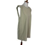 ZARA  Dress Medium Gray Sleeveless Shoulder‎ Pads Minimal Chic Work Photo 1