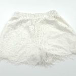 White High Waist Lace Shorts High Rise Floral Shorts Pants Summer Casual Pants Photo 3