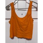 Guess Women's Sleeveless Classic Ribbed Crop Top Orange Size XL Photo 6