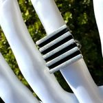 Vintage 925 Sterling Silver Modernist Square Shaped Ring Photo 12