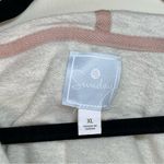 Dress Barn Sunday | Oatmeal V-Neck Hooded Sweatshirt With Floral Embroidery | XL Photo 9