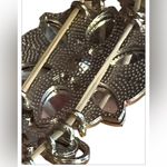 Vintage‎ Floral Yellow White Rhinestone Chunky Statement Stretch Bracelet Gold Photo 6