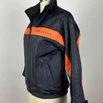 Perry Ellis Vintage Vegan Leather Accent Stripe Jacket Size Womens Medium Photo 14