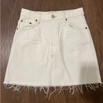ZARA  Women’s Skirt Mini Denim White Small Photo 0