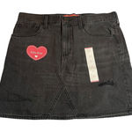 Lila Rose Mila Rose Denim Mini Skirt Distressed Black Wash Size 20 Juniors‎ Photo 0