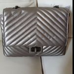 Jessica Simpson  like new Elegant Silver Quilted Shoulder Bag Photo 0
