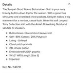 UGG  Saniyah SS Button-down Shirt Photo 1