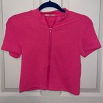 easel Hot Pink Zip Up shirt Photo 0