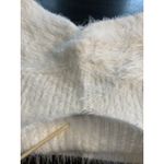 Cotton Candy LA White Fuzzy‎ Bandeau Crop Top Y2K Stretch Large Sexy Coquette Photo 7