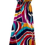 AQUA Women's Multicolored Geometric Pattern Maxi Dress Sz M Photo 0