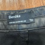 Bershka Berksha black faux leather straight leg pants size 30 Photo 7