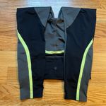 Athleta gray black and lime green leggings size medium Photo 5
