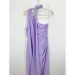 Lulus Adeline Lavender One Shoulder Scarf Maxi Dress Formal Evening Chiffon L Photo 7