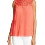 Ted Baker London Sherbey Floral Lace Yoke Pleated Sleeveless Blouse Photo 0