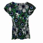 Y2K I.N. Studio Petite Womens PS Floral Empire Waist Top Dark Coquette Soft Goth Green Size undefined Photo 1