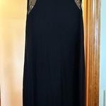 Eileen Fisher Black Sleeveless Tank Dress 100% Silk Sheer Accents Petite Medium Photo 0