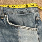 Mango mid rise Two-Tone light dark Blue Jeans straight leg size 4 distressed Photo 12