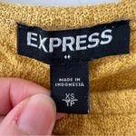 EXPRESS Mustard Golden Yellow Bow Tie 100% Cotton Tank Top Size XSmall EUC Photo 1