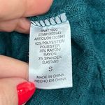 Chaser  Waffle Knit Button Cuff Top – Teal – Size Small EUC Casual Fall Layer Photo 8