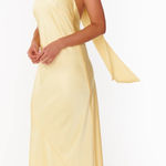 Show Me Your Mumu NWOT - Lisa Maxi Dress color:pale yellow luxe satin size medium Photo 0