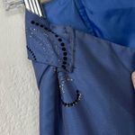 Reign On Blue & Black Dot Circle Pattern Tulle Strapless Formal Mini Dress 13/14 Size L Photo 3