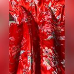Pajama 2pc set, amazing red floral robe & gown set. Mandarin collar w pink trim Size undefined Photo 3