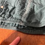 American Eagle Crop Top XL Green Embroidered Crochet Eyelet Boho Sleeveless Photo 8