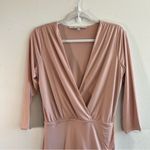 Revolve  Dress Lovers + Friends Pink Love Happy Ruched Low Cut Surplice Mini Sz S Photo 3