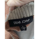 Dear John  Distressed Neck and Cuff Rust Orange V Neck Sweater Large Photo 5