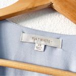 Anthropologie Flat White Shine Blouse in Blue Photo 2