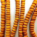 Orange yellow and purple beaded multi strand necklace Photo 2