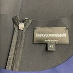 Emporio Armani Dress Black Blue Fitted Career Sleeveless Color block 42 Midi Photo 5