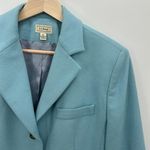 L.L.Bean Blazer Suit Jacket Women Size 10P Blue Wool Cashmere Single Breasted Photo 5