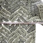 Lucky Brand womens sweater Size L Metallic Silver Stripe Open Knit Pullover Photo 8
