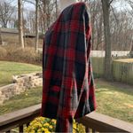 Vintage Tan Jay Red Plaid Tartan Blazer Womens 10 Double Breasted Gold Button Gray Photo 2