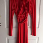 Victoria's Secret Bin 18 Victoria’s Secret Long Sleeve Dress Soft Very Stretch Red Size Small Photo 3