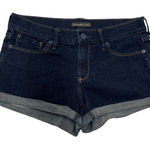 Abercrombie & Fitch Abercrombie Fitch Shorts Womens Size 27 Blue Dark Wash Denim Jean Cuffed Rolled Photo 0