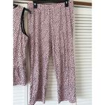 Kate Spade Pink Black Dalmatian Dot Pajama Set Top Pants Sleepwear Loungewear M Photo 3